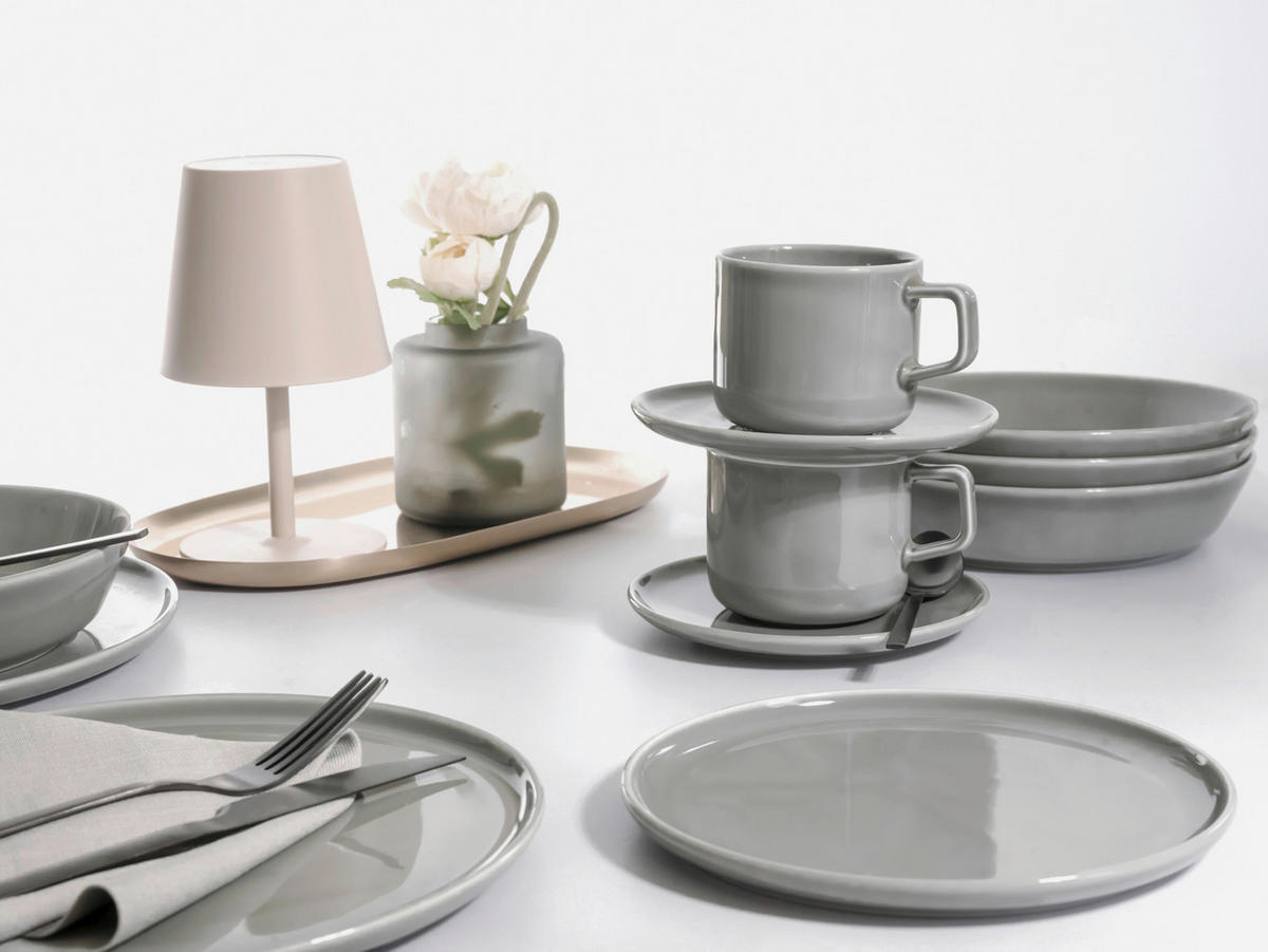 CreaTable Kombiservice Chef Collection grau Porzellan 30 tlg. Chef Collection - grau - CreaTable