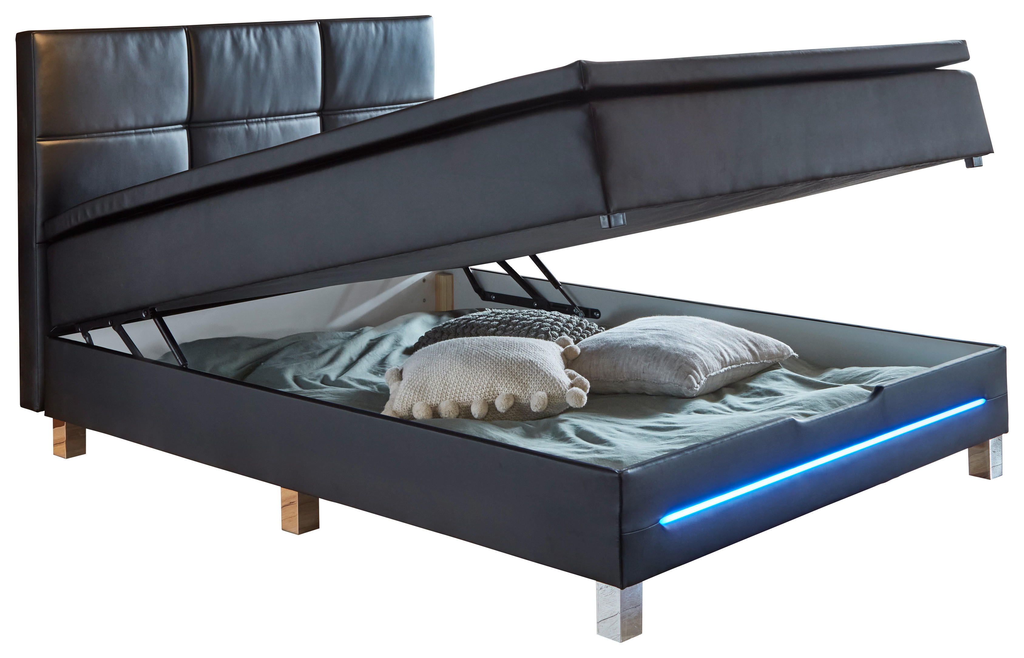 Thumbnail - Boxbett Catania schwarz Kunstleder