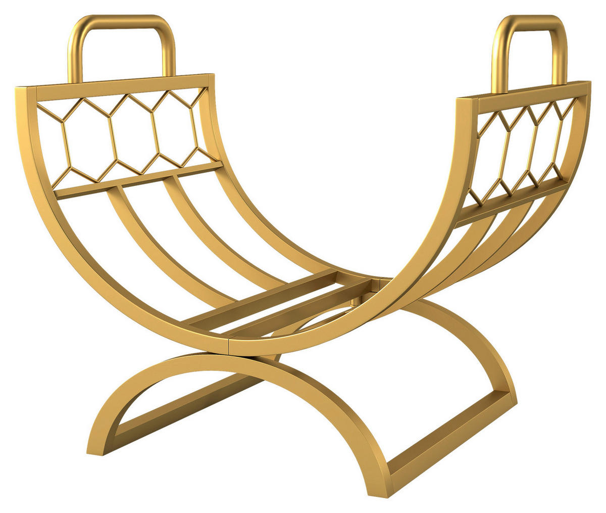 Outsunny Kaminholzregal gold B/H/L: ca. 36x41x46 cm Kaminholzregal - gold (46,00/36,00/41,00cm) - Outsunny