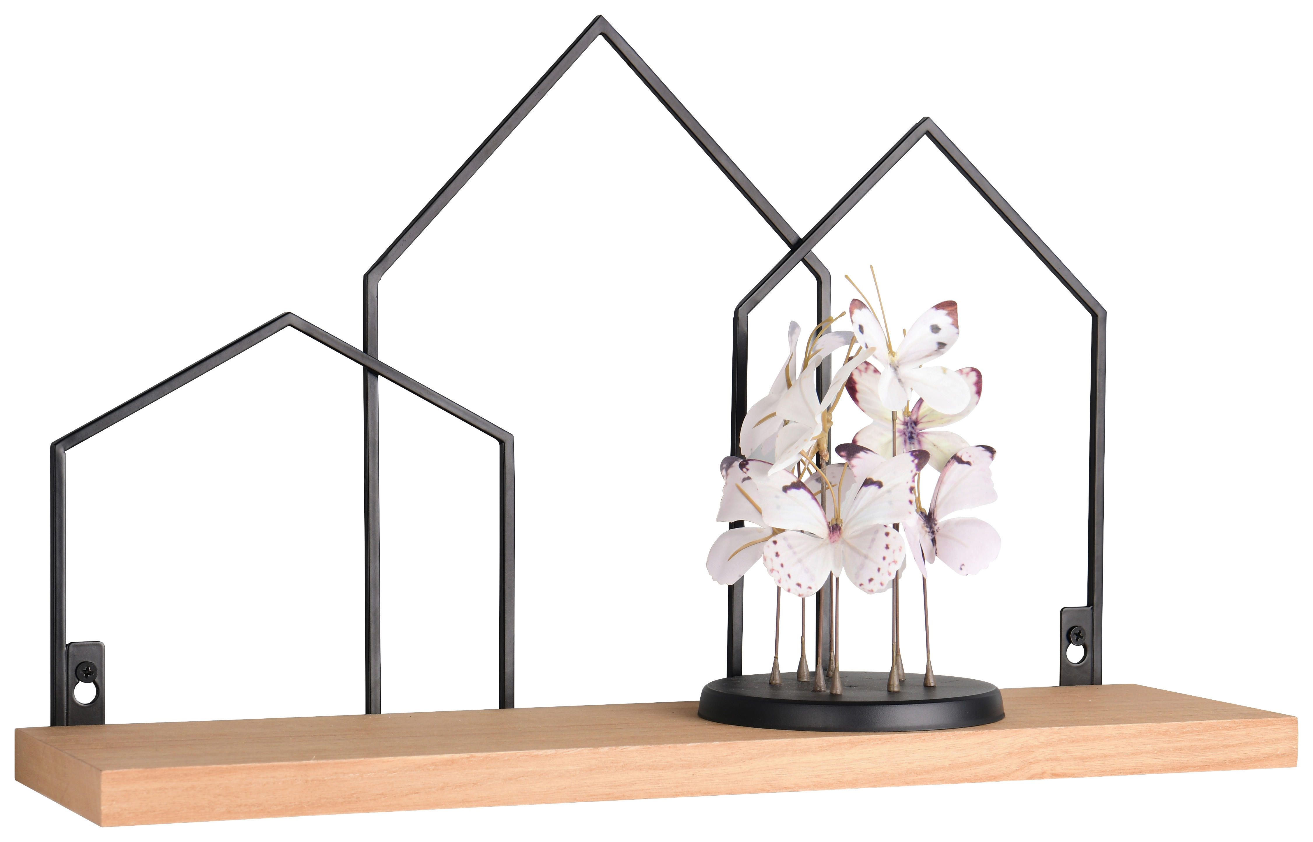Wandregal Jelena schwarz B/H/T: ca. 48x30x14 cm Jelena - schwarz (48,00/30,00/14,00cm)