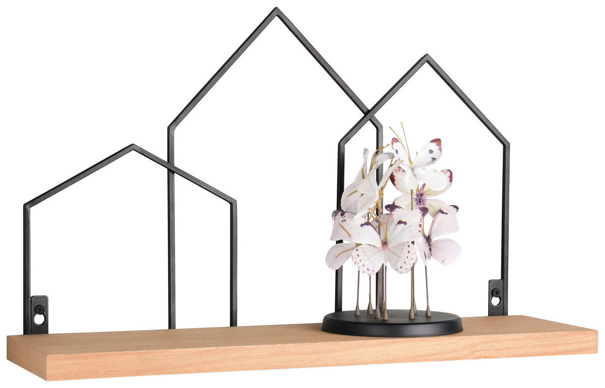 Wandregal Jelena schwarz B/H/T: ca. 48x30x14 cm Jelena - schwarz (48,00/30,00/14,00cm)