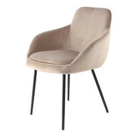 Stuhl Cobain 800 2er hellbraun Microfaser B/H/T: ca. 60,5x81x60 cm Cobain 800 2er - schwarz/hellbraun (60,50/81,00/60,00cm) - 360 Living