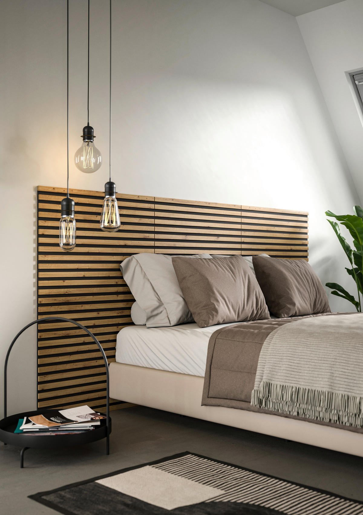 Paneel SILENCE 3er-Set Eiche Artisan Nachbildung anthrazit B/H/T: ca. 40x80x2 cm SILENCE 3er-Set - Eiche/anthrazit (40,00/80,00/2,00cm) - xonox.home