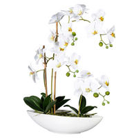 Kunstpflanze weiß Kunststoff B/H/L: ca. 9x37x11 cm Orchidee - weiß/grün (11,00/9,00/37,00cm)