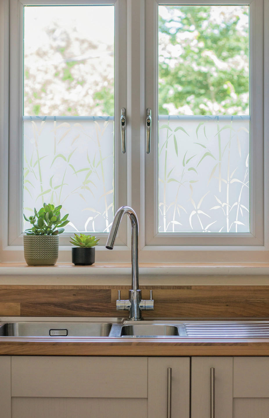 d-c-fix Fensterfolie Bamboo weiß transparent B/L: ca. 67,5x150 cm Fensterfolie_d-c-fix_F3388023 - weiß/transparent (67,50/150,00cm) - d-c-fix
