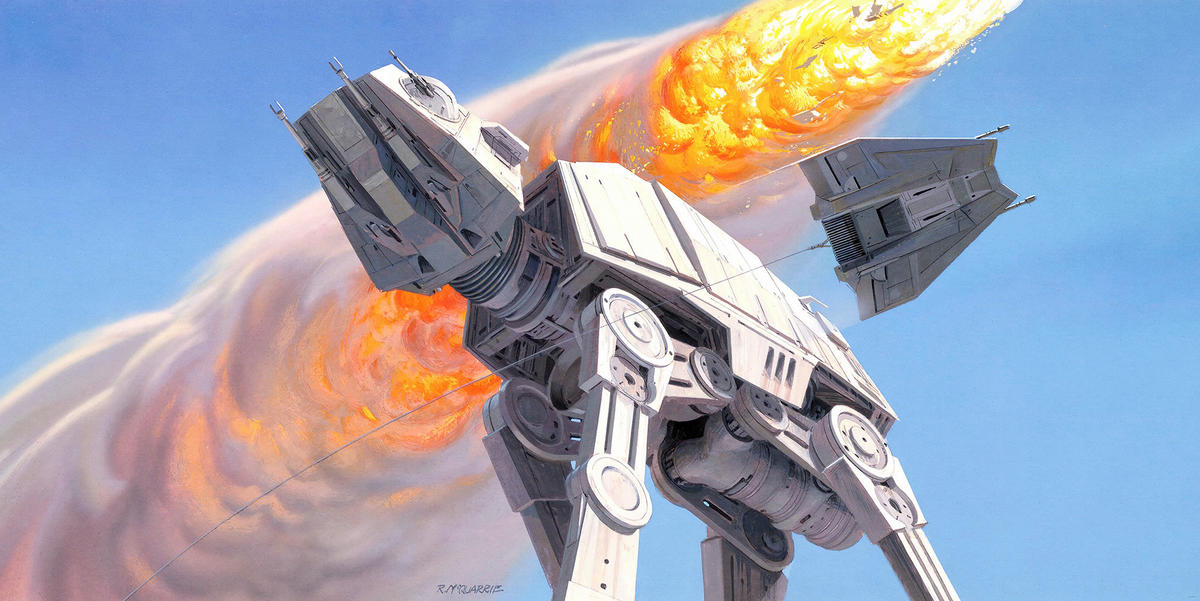 Komar Fototapete Star Wars RMQ Hoth Battle AT-AT multicolor B/H: ca. 500x250 cm Star Wars RMQ Hoth Battle AT-AT - multicolor (500,00/250,00cm) - Komar