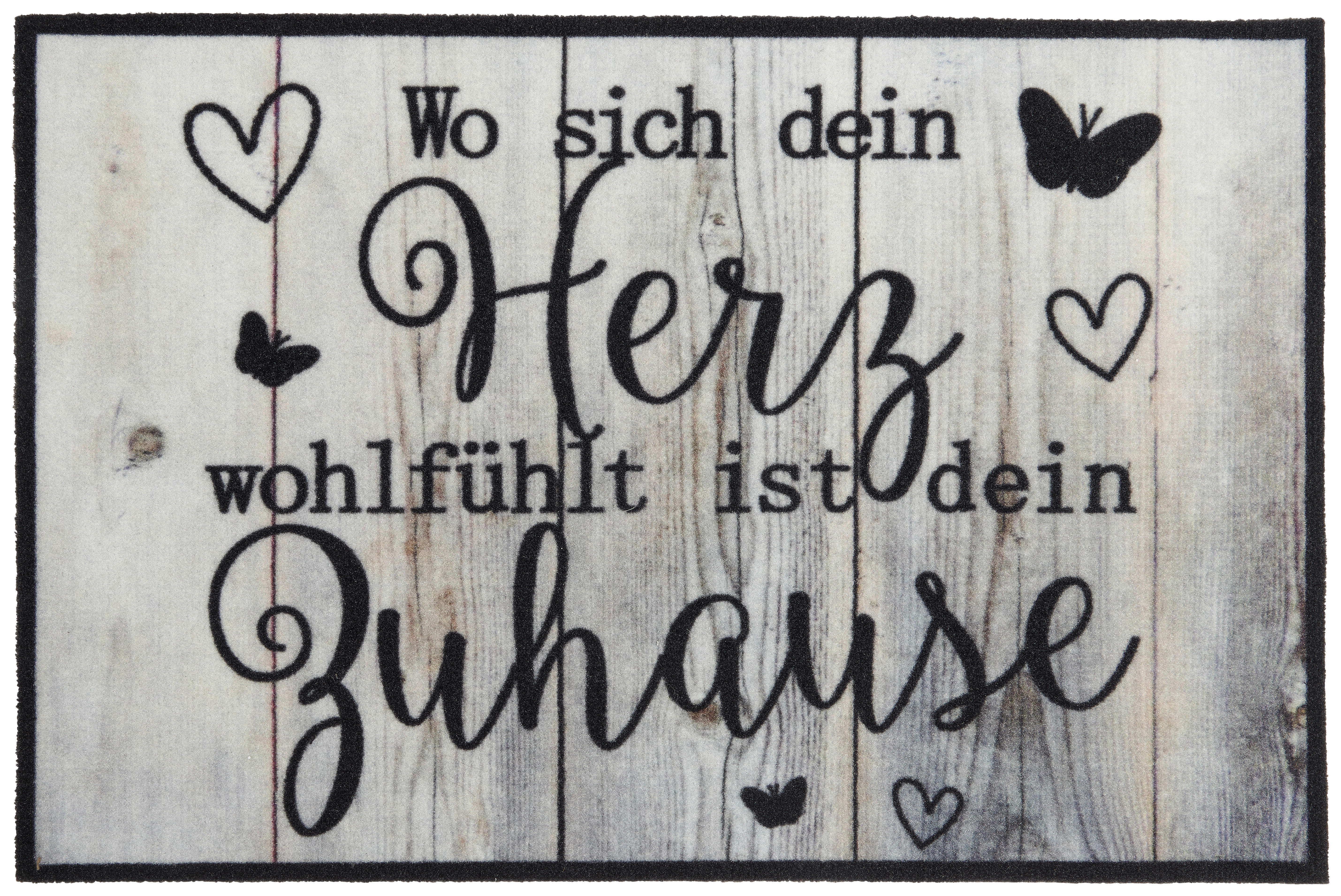Fußmatte Velvet grauschwarz B/L: ca. 40x60 cm Velvet - grauschwarz (40,00/60,00cm)