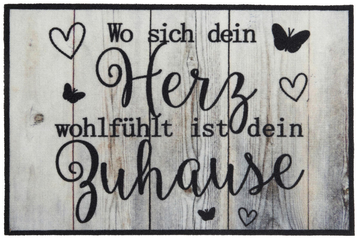 Fußmatte Velvet grauschwarz B/L: ca. 40x60 cm Velvet - grauschwarz (40,00/60,00cm)