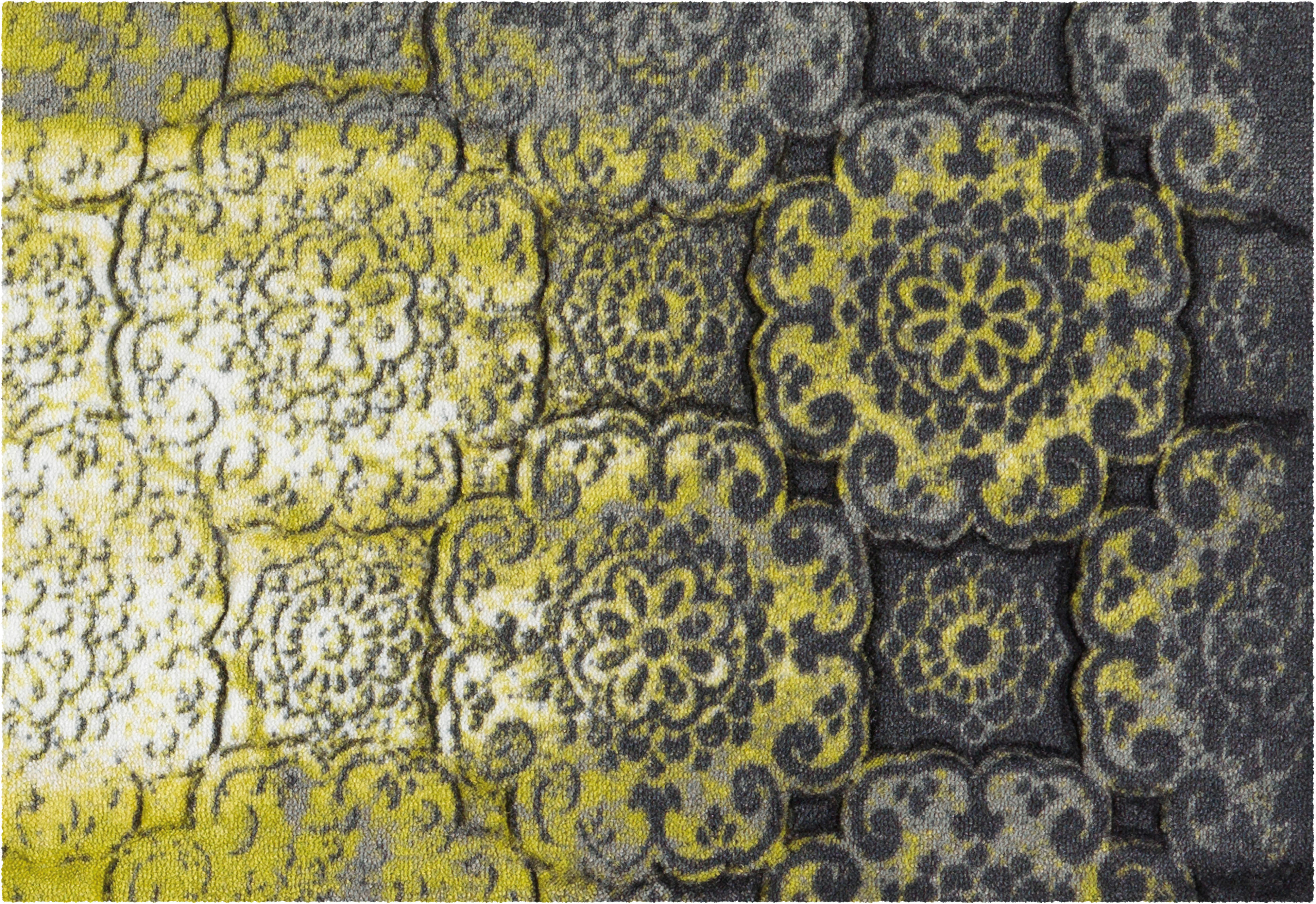 Arte Espina Kurzflorteppich Living Mat 56 gelb B/L: ca. 64x168 cm Living Mat 56 - gelb/anthrazit (64,00/168,00cm) - Arte Espina