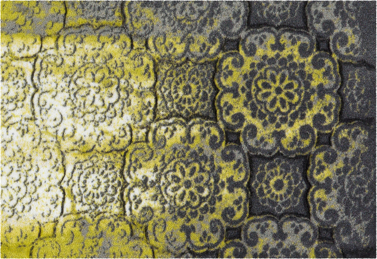 Arte Espina Kurzflorteppich Living Mat 56 gelb B/L: ca. 64x168 cm Living Mat 56 - gelb/anthrazit (64,00/168,00cm) - Arte Espina