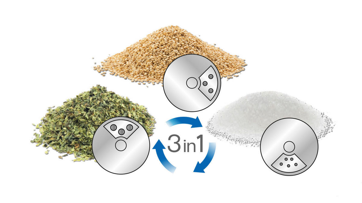 Metaltex Gewürzstreuerset Inox silber Edelstahl H/D: ca. 8x5 cm Inox - klar/silber (5,00/8,00cm) - Metaltex