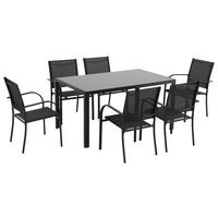 POCOline Gartensitzgruppe Marbella schwarz Stahl Marbella - schwarz - POCOline