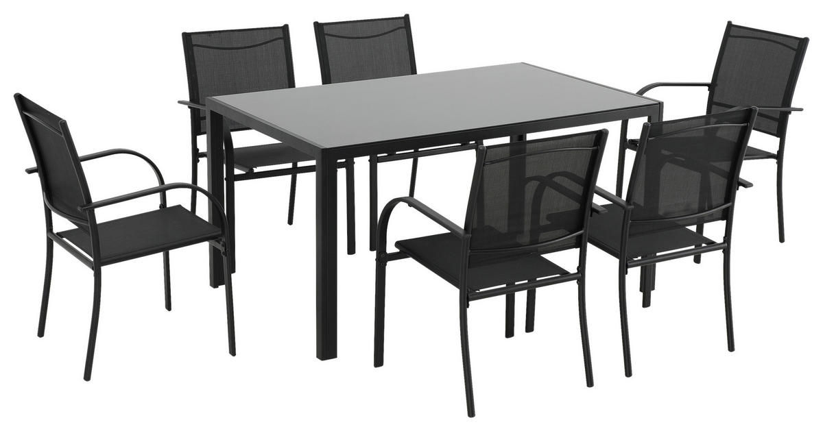 POCOline Gartensitzgruppe Marbella schwarz Stahl Marbella - schwarz - POCOline