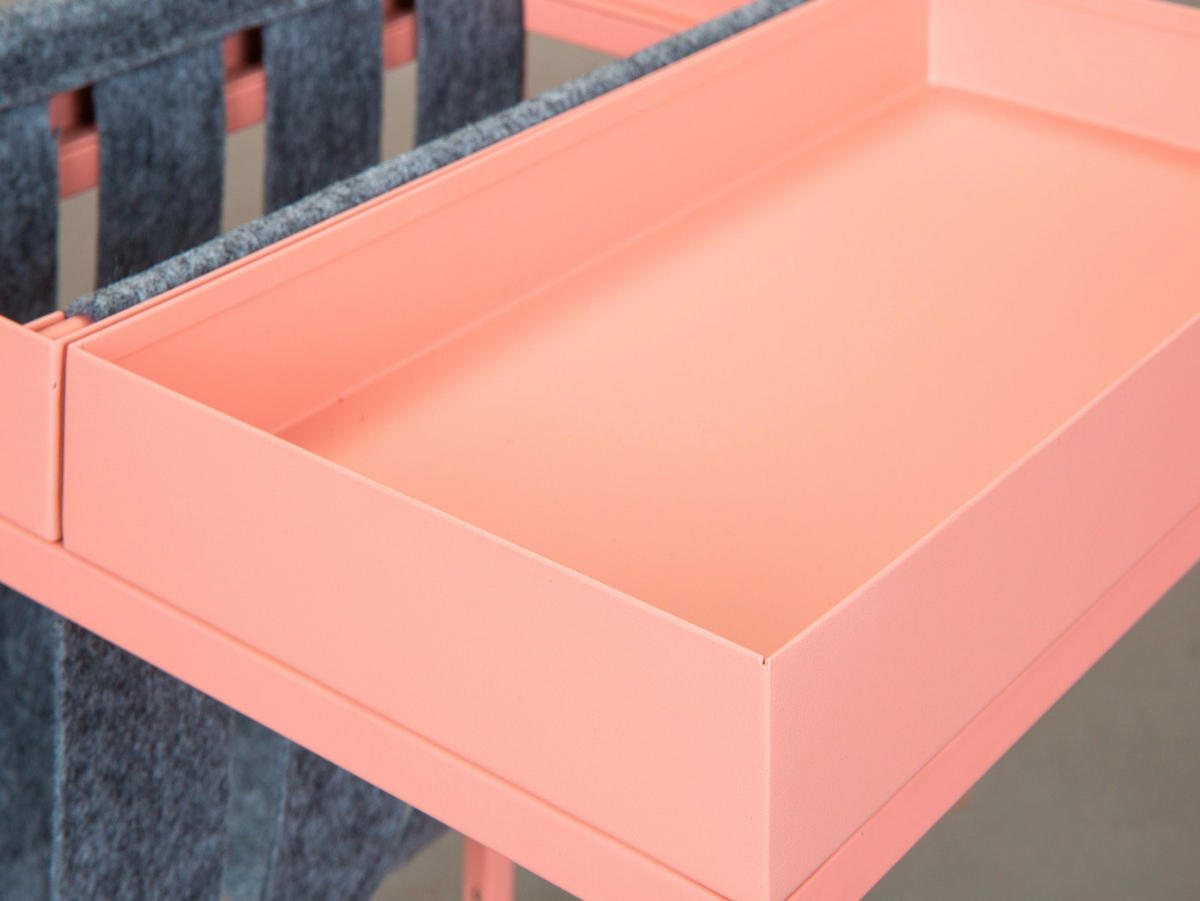 Zeitungsständer Club NY rosé Metall B/H/T: ca. 35x40x35 cm Club NY - rosé/grau (35,00/40,00/35,00cm) - Inter Link