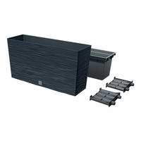 Prosperplast Blumentopf FURU anthrazit Kunststoff B/H/L: ca. 23,5x41x77 cm FURU - anthrazit (77,00/23,50/41,00cm) - Prosperplast