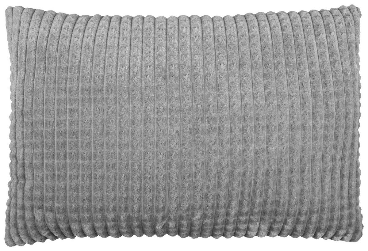 Dekokissen Dekokissen_Checks 40x60cm silber - silber (60,00/40,00cm)
