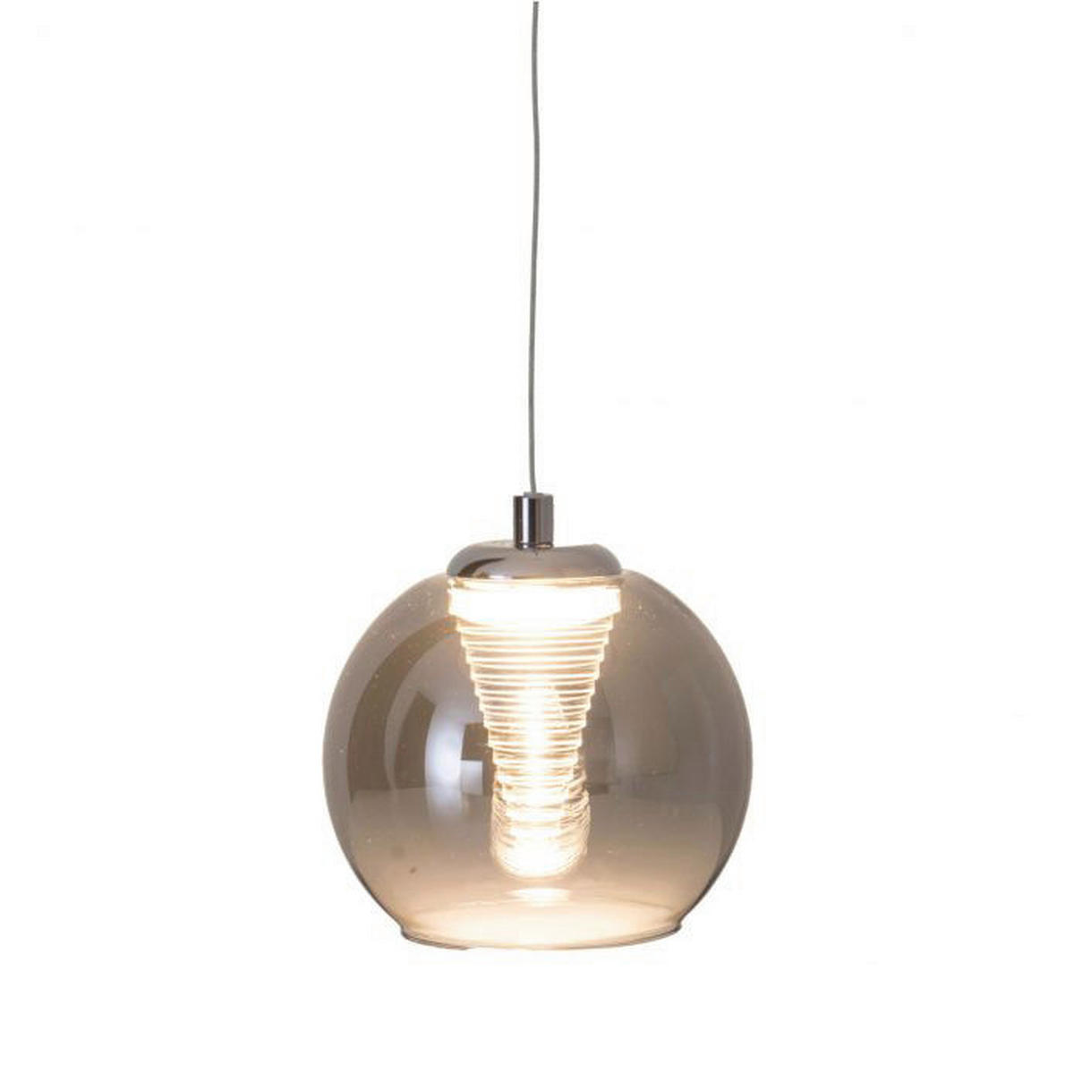 Näve Leuchten LED Pendelleuchte NV6104197 anthrazit klar Metall Glas B/H/T/D: ca. 14,5x12,2x14,5x14,5 cm null 1 Brennstellen Vaso - klar/anthrazit (14,50/12,20/14,50cm) - Näve Leuchten