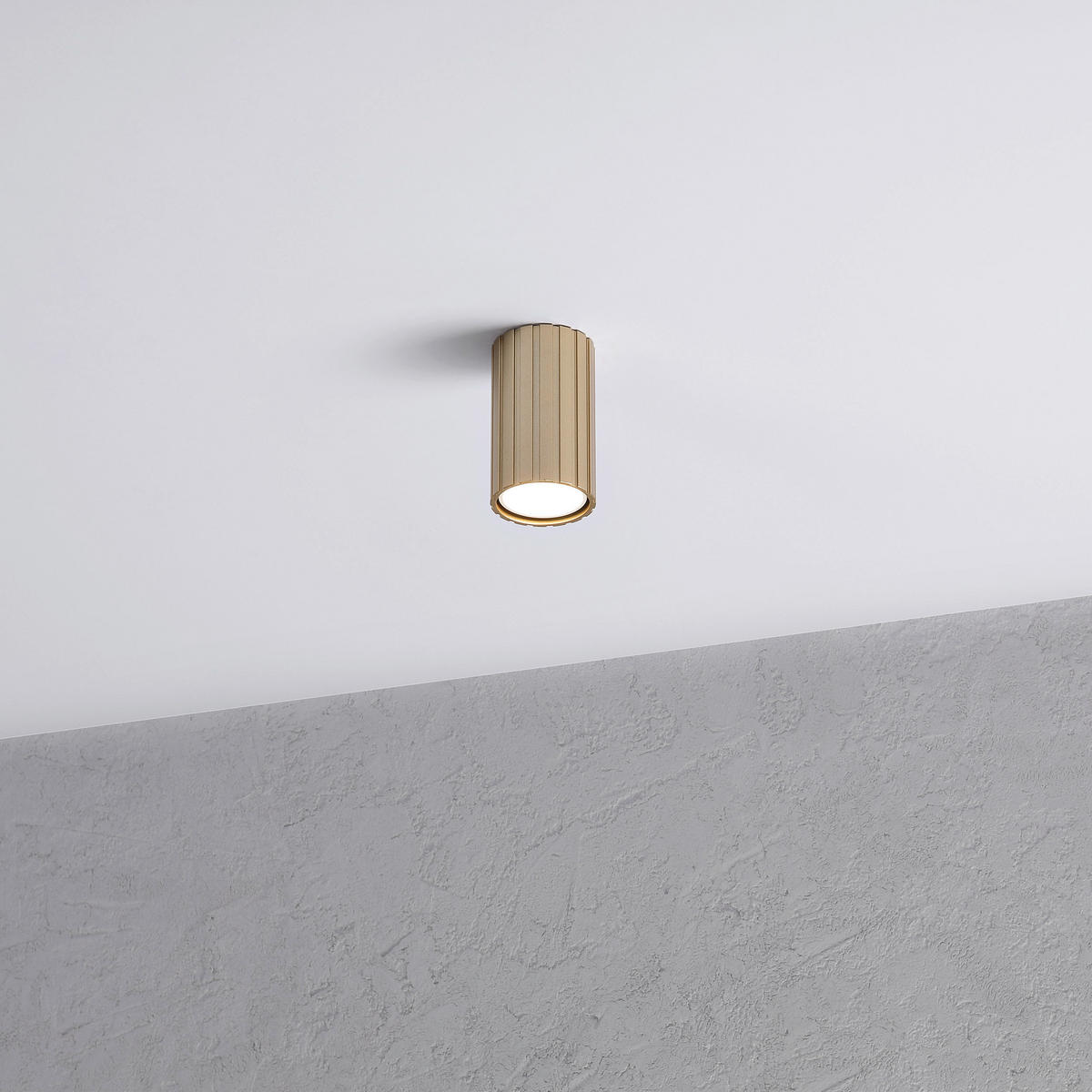 Lamkur Strahler gold Stahl B/H/L: ca. 6,5x10x6,5 cm 1 Brennstellen Prisma - gold (6,50/6,50/10,00cm) - Lamkur