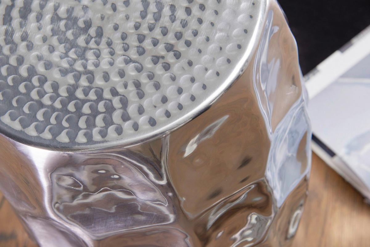 Beistelltisch Aluminium B/H/T: ca. 30x47x30 cm Beistelltisch - (30,00/47,00/30,00cm) - Wohnling