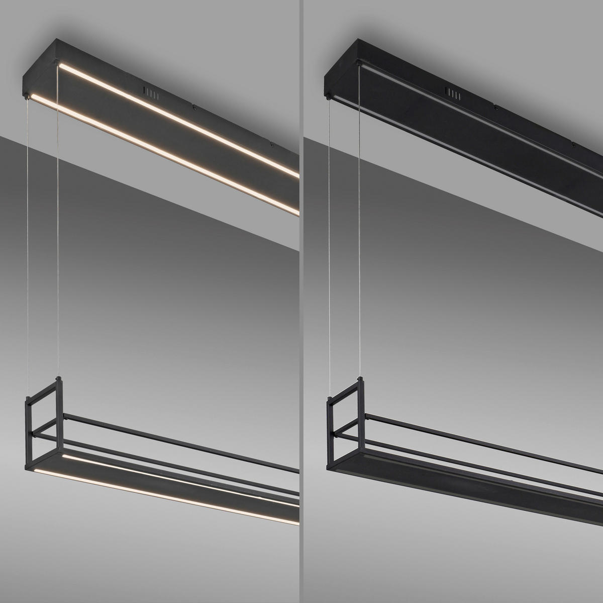 Just Light LED-Pendelleuchte schwarz B/H/L: ca. 17,1x120x103,6 cm LED-Pendelleuchte_Sontura - schwarz (103,60/17,10/120,00cm) - Just Light