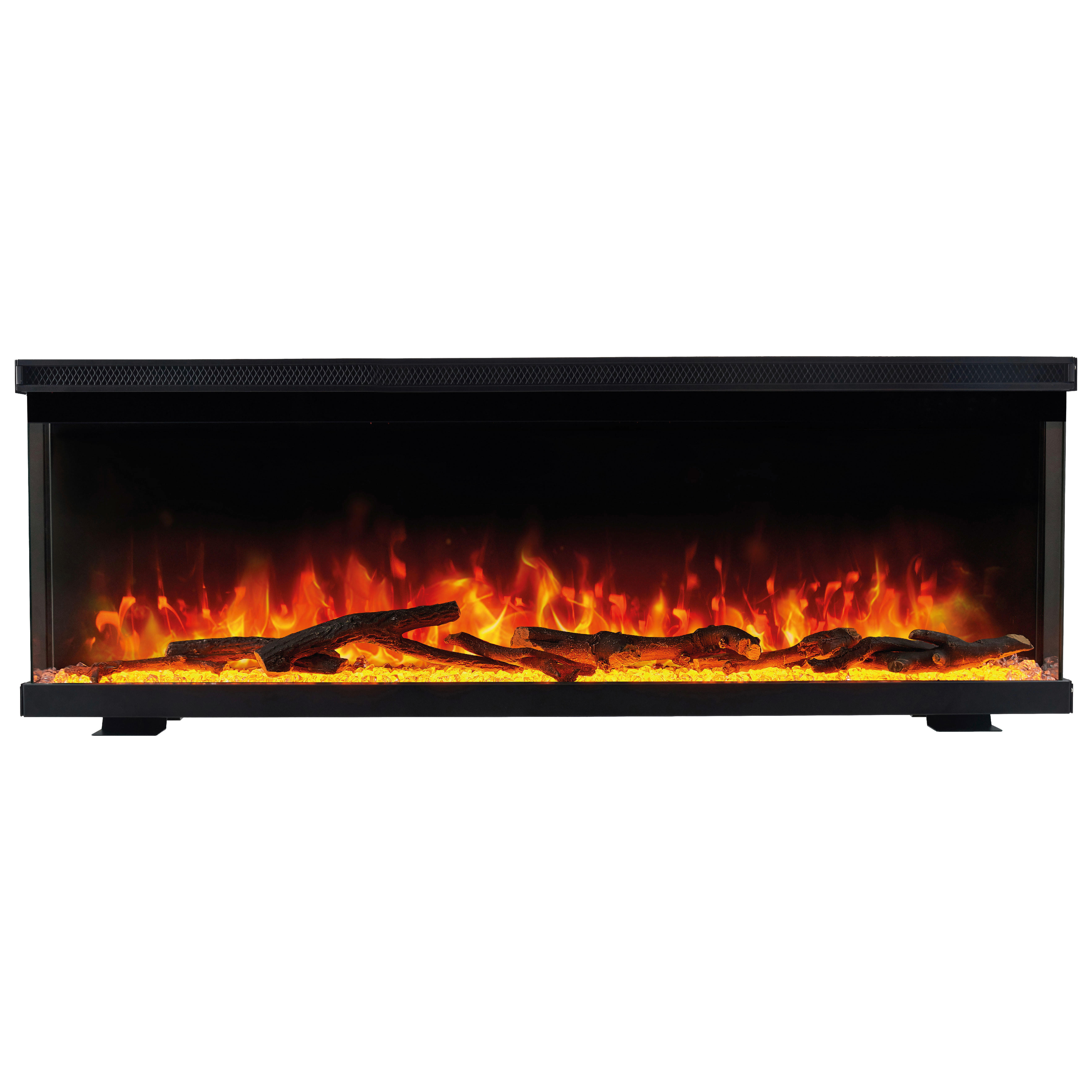 KAMINIO Elektrischer-Kamin LEA schwarz Metall B/H/T: ca. 127,5x43x20 cm ca. 1800 W LEA - schwarz (127,50/43,00/20,00cm) - KAMINIO