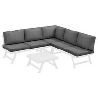 Outsunny Sitzgruppe grau Edelstahl B/H/L: ca. 61x115x65 cm Gartenmöbel_Set - grau (65,00/61,00/115,00cm) - Outsunny