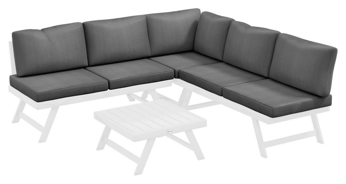 Outsunny Sitzgruppe grau Edelstahl B/H/L: ca. 61x115x65 cm Gartenmöbel_Set - grau (65,00/61,00/115,00cm) - Outsunny