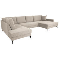 Wohnlandschaft Zero stone Microfaser B/H/T: ca. 362x86x195 cm Zero - schwarz/stone (362,00/86,00/195,00cm)