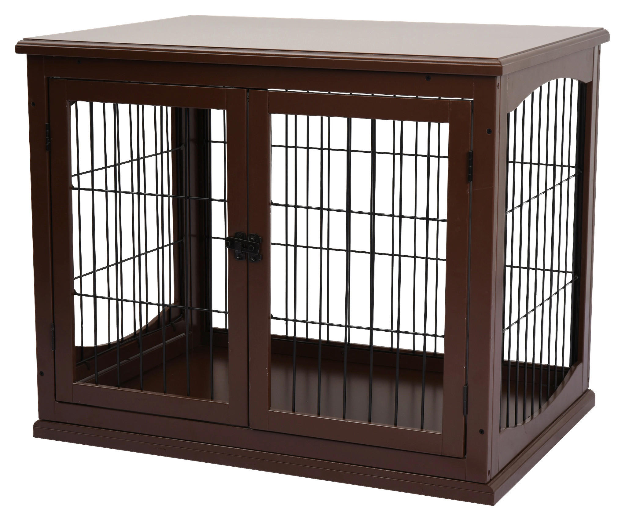 PawHut Hundekäfig braun Metall B/H/L: ca. 81x66x58,5 cm Hundekäfig - braun (58,50/81,00/66,00cm) - PawHut