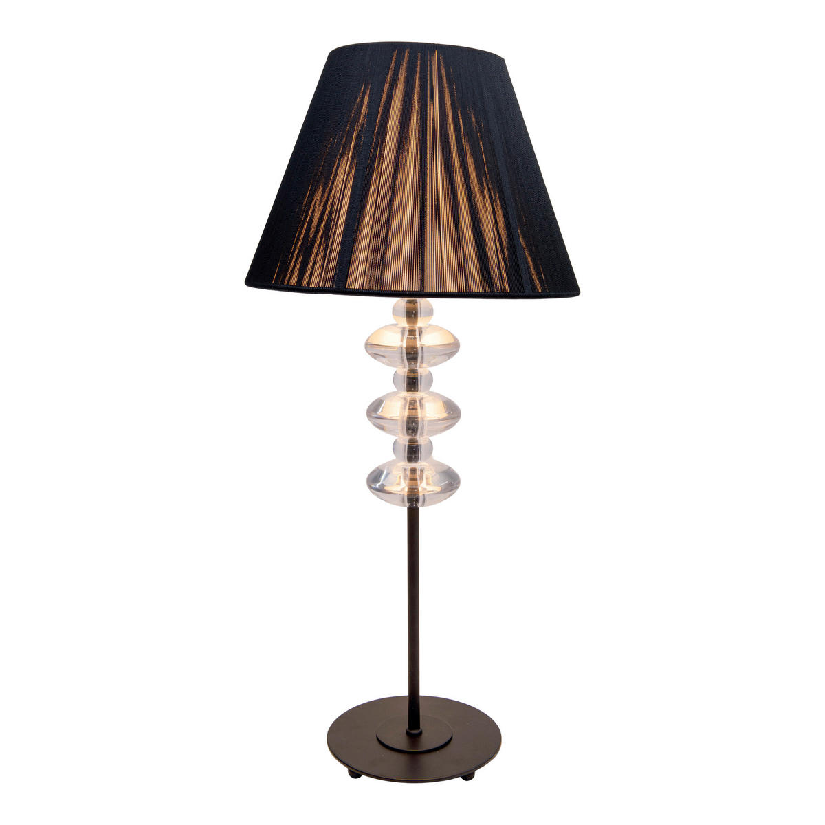 Näve Leuchten Tischleuchte 314022 schwarz Metall Kunststoff B/H/T: ca. 26x51x26 cm E14 1 Brennstellen Tischleuchte - schwarz (26,00/51,00/26,00cm) - Näve Leuchten