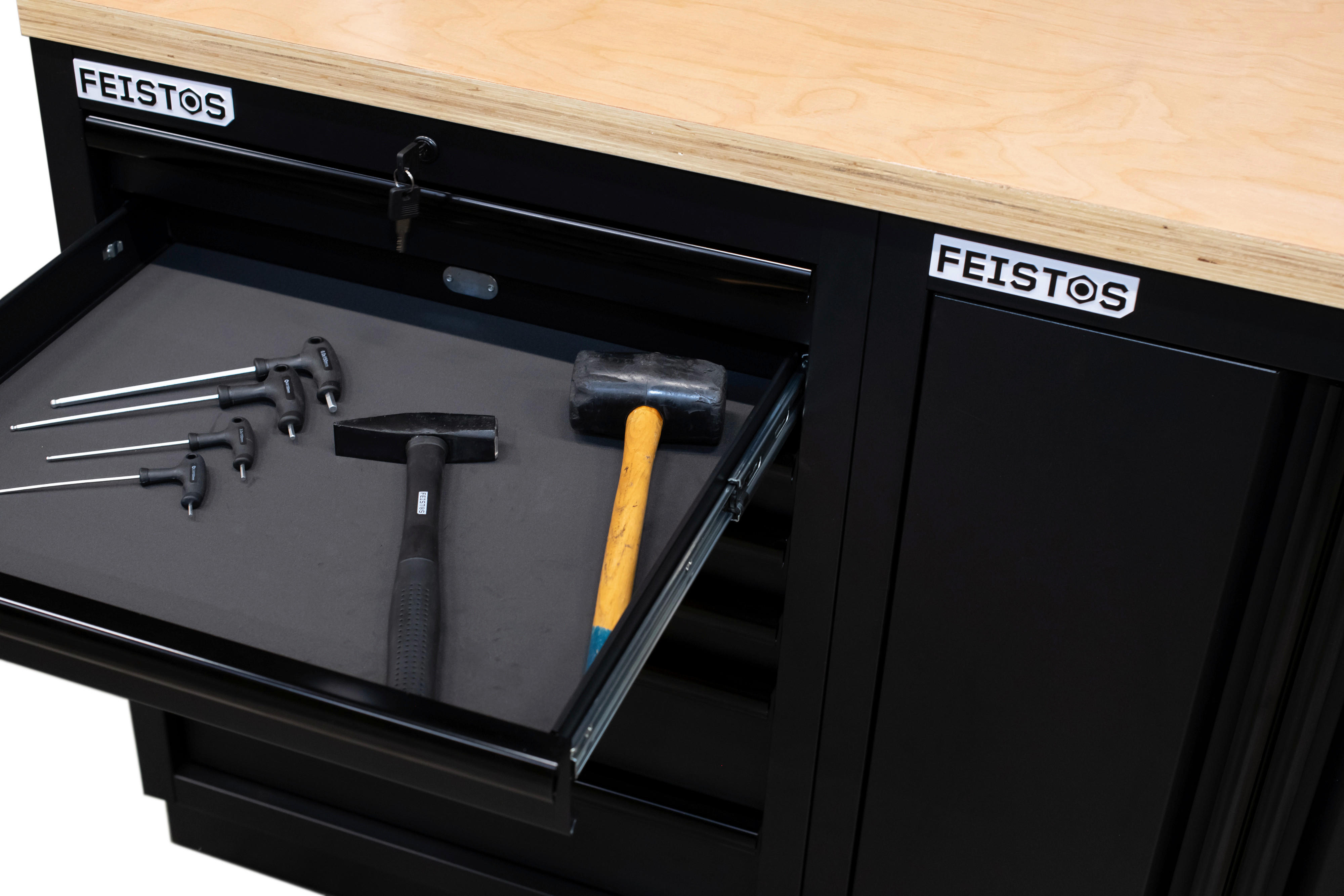 Werkzeugschrank EOS Blackline schwarz B/H/L: ca. 204x200x61 cm EOS Blackline - schwarz (61,00/204,00/200,00cm) - Feistos
