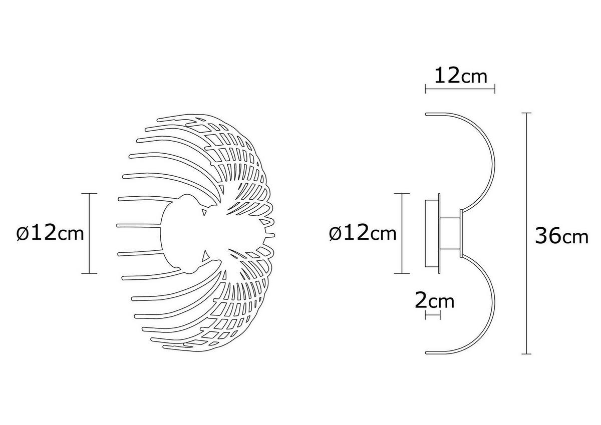 Opviq Wandleuchte schwarz Metall B/H/L: ca. 12x36x12 cm E27 1 Brennstellen Aspendos - schwarz (12,00/12,00/36,00cm) - Opviq