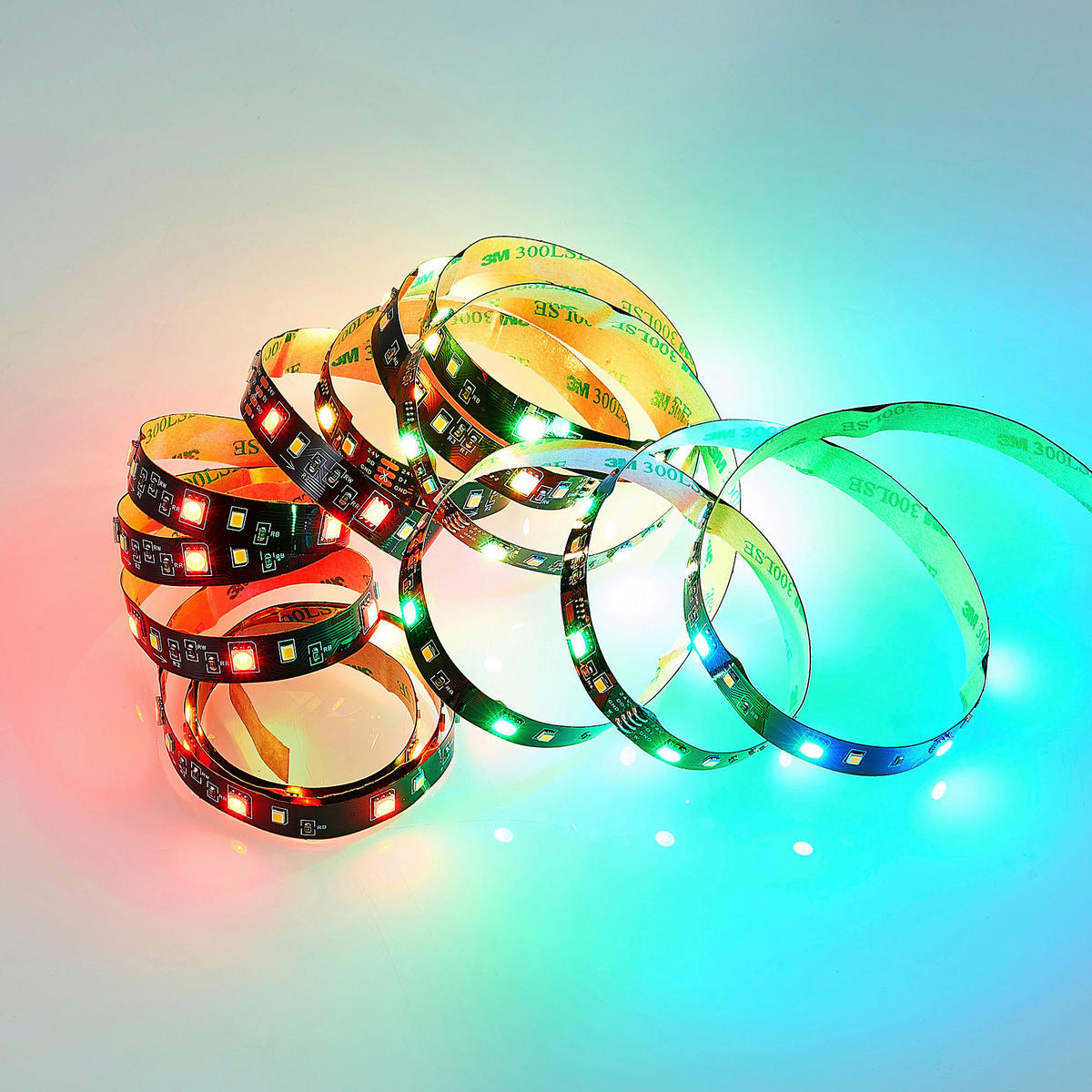 Lichtband schwarz Kunststoff B/L: ca. 1x300 cm LED-Lichtband_Racer - schwarz (1,00/300,00cm)