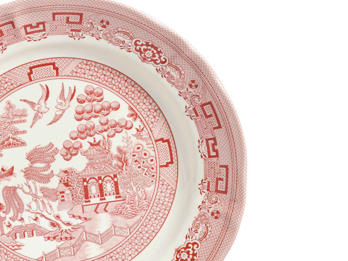 CreaTable Tafelservice China Town rot Steingut 18 tlg. China Town - rot (31,00/30,00/32,00cm) - CreaTable