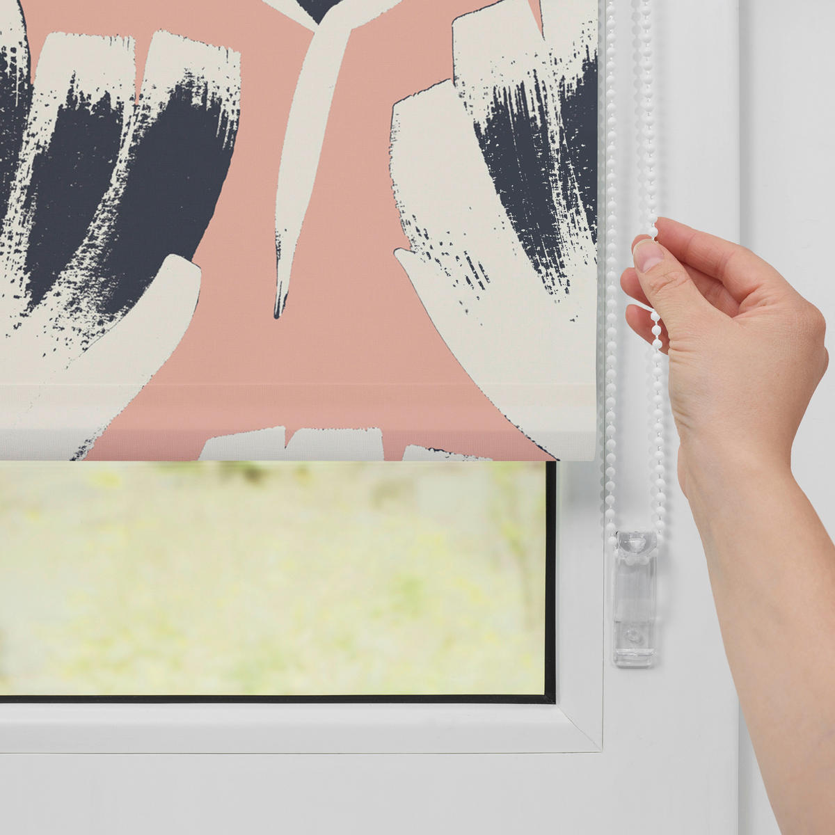 LICHTBLICK Verdunkelungsrollo Jumbo Flowers rot B/L: ca. 70x150 cm Jumbo Flowers - rot (70,00/150,00cm) - LICHTBLICK