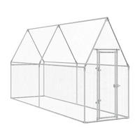 vidaXL Hühnerkäfig Hühnerkäfig - silber (400,00cm) - vidaXL