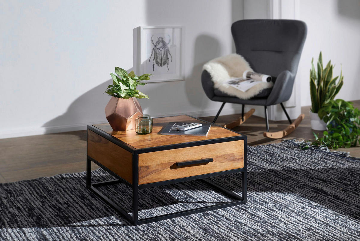 Couchtisch braun B/H/T: ca. 65x38x65 cm Couchtisch - braun (65,00/38,00/65,00cm) - Wohnling