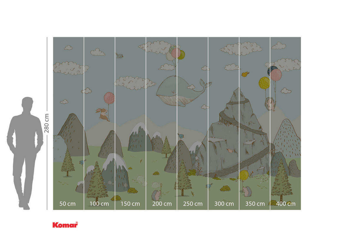Komar Fototapete Mountain Traveler B/L: ca. 400x280 cm Mountain Traveler - (400,00/280,00cm) - Komar