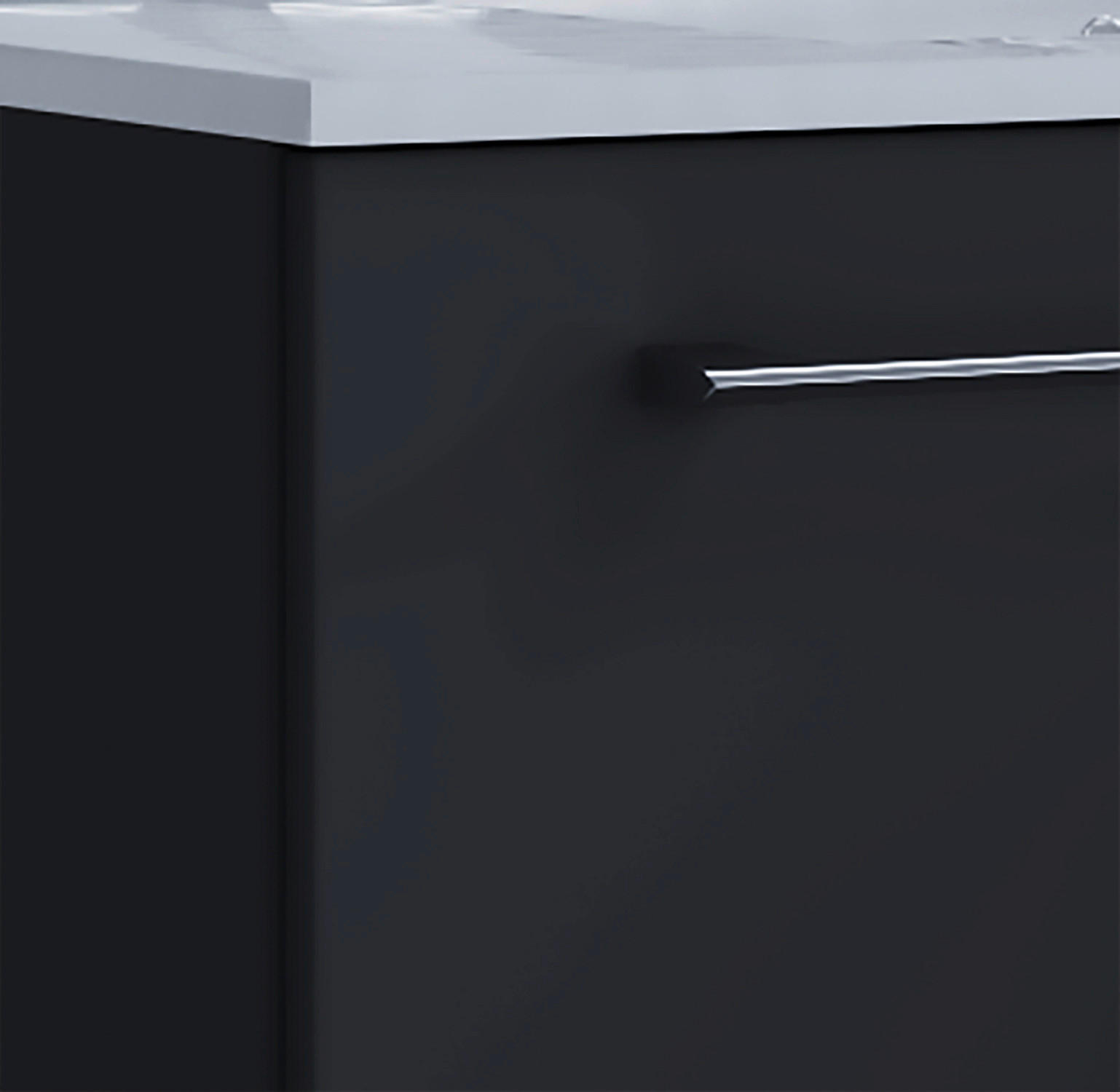 Badblock 2tlg-Schubo weiß schwarz B/H/T: ca. 60x86x46 cm 2tlg-Schubo - weiß/schwarz (60,00/86,00/46,00cm) - VCM Möbel