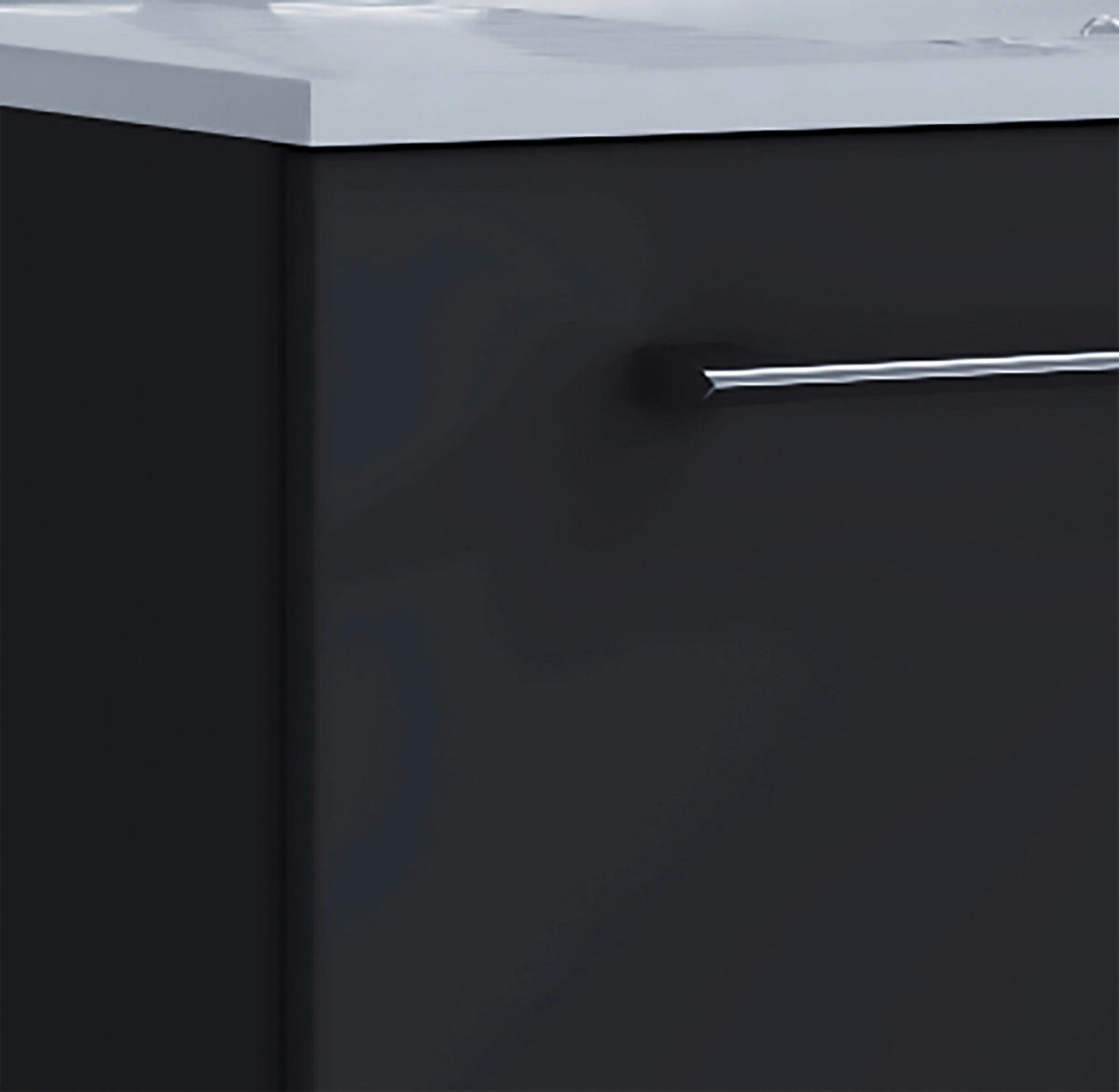 Badblock 2tlg-Schubo weiß schwarz B/H/T: ca. 60x86x46 cm 2tlg-Schubo - weiß/schwarz (60,00/86,00/46,00cm) - VCM Möbel