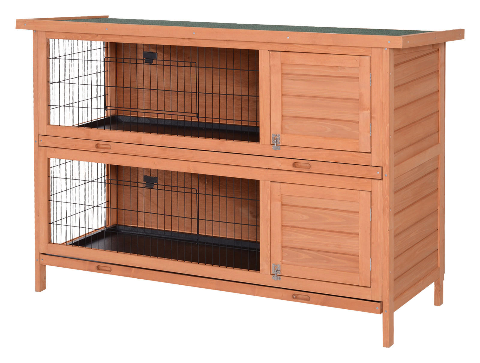 PawHut Kleintierstall orange Holz B/H/L: ca. 50x93x136,4 cm Kleintierstall - orange (136,40/50,00/93,00cm) - PawHut