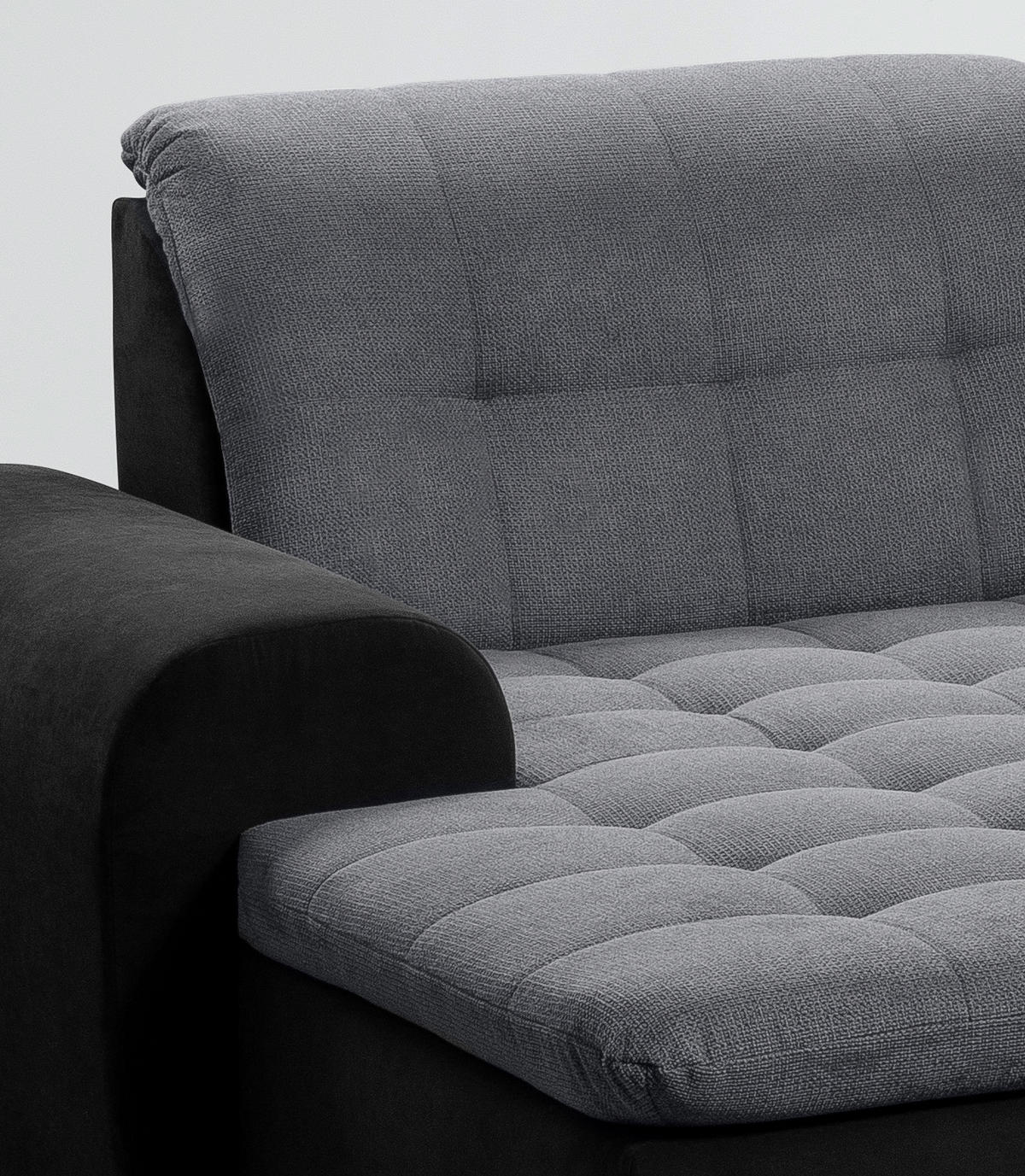 Wohnlandschaft Edard new schwarz grau B/H/T: ca. 348x85x197 cm Edard new - schwarz/Chrom (348,00/85,00/197,00cm)