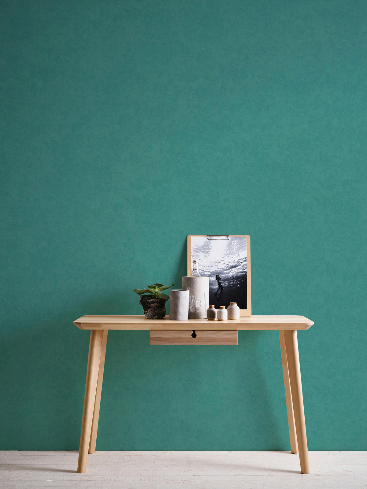 A.S.Creation Vliestapete New Life Uni petrol B/L: ca. 53x1005 cm New Life - petrol (53,00/1005,00cm) - A.S.Creation