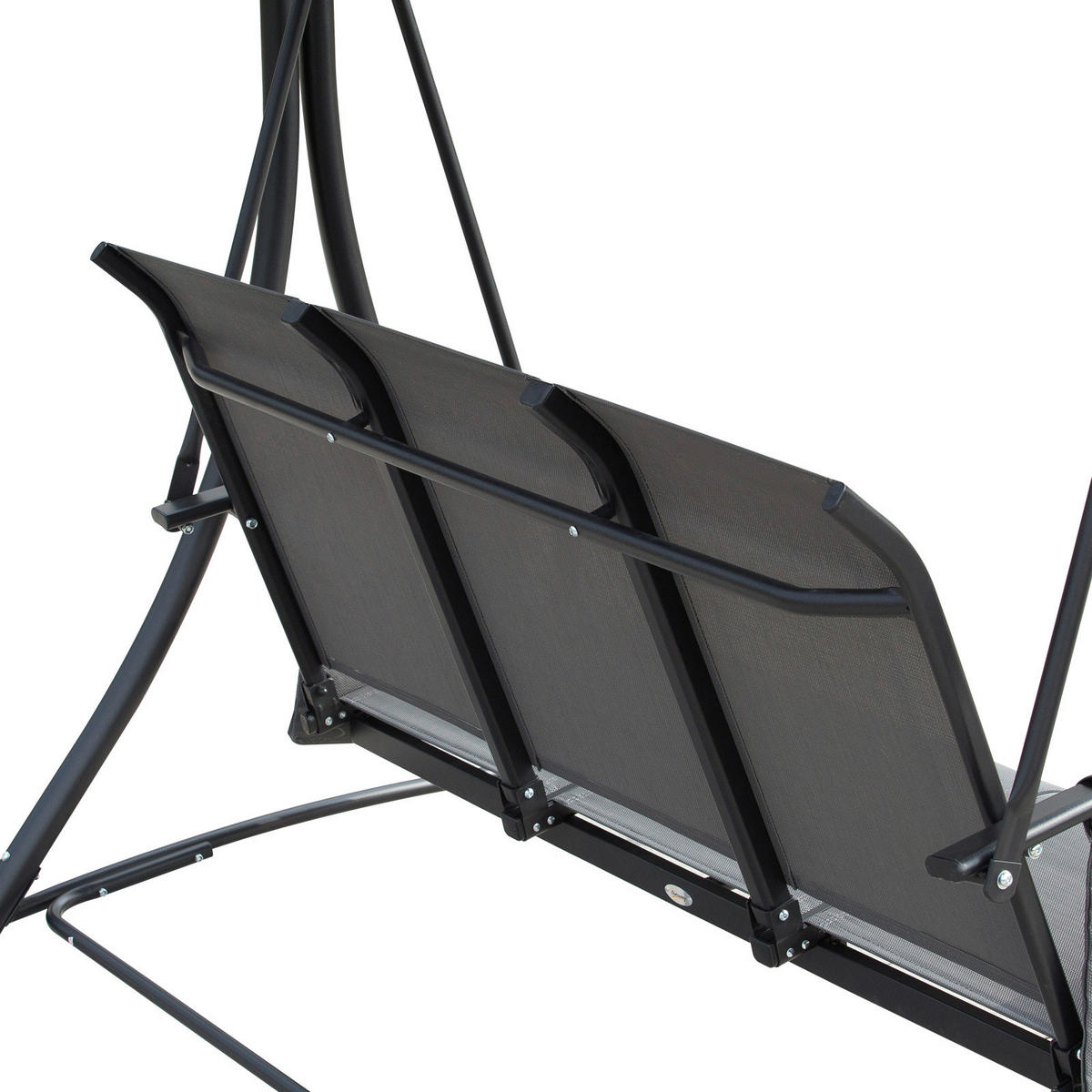 Outsunny Hollywoodschaukel dunkelgrau Metall B/H/T: ca. 196x172x128 cm Hollywoodschaukel - dunkelgrau (196,00/172,00/128,00cm) - Outsunny