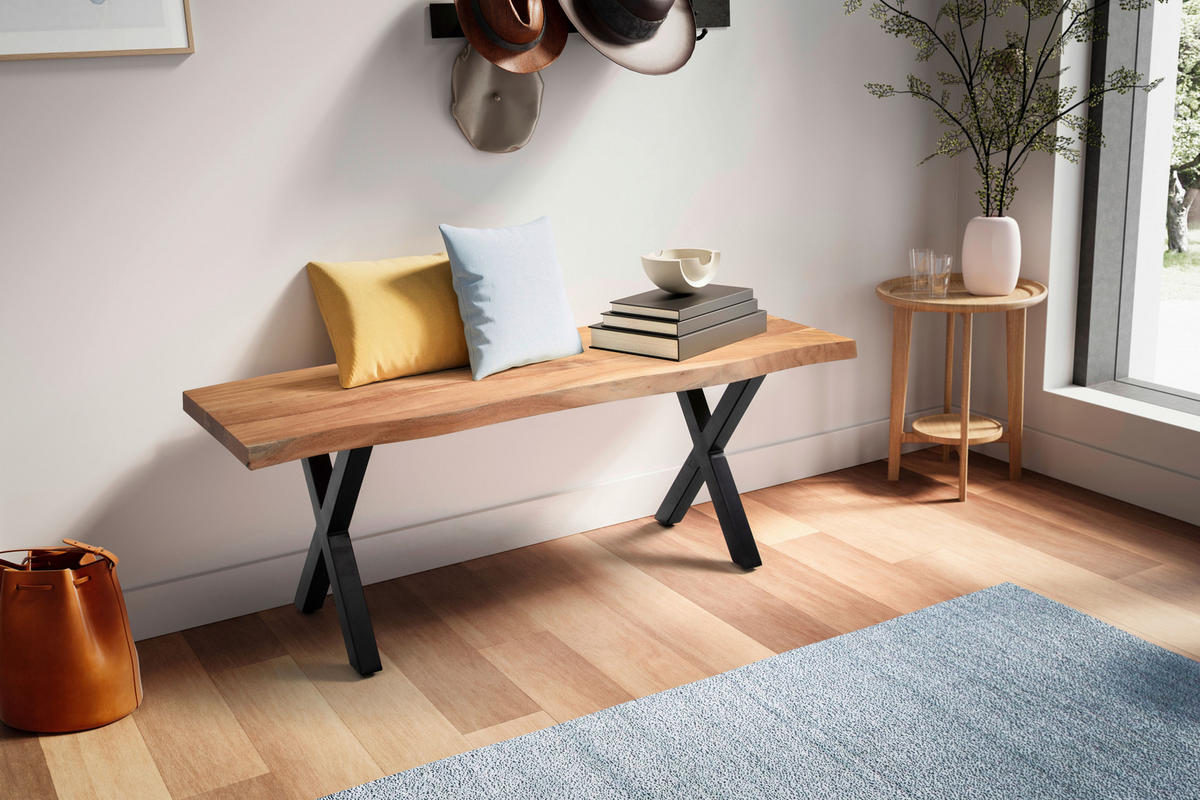 Sitzbank B/H/T: ca. 120x46x40 cm Garderobenbank - (120,00/46,00/40,00cm) - Wohnling