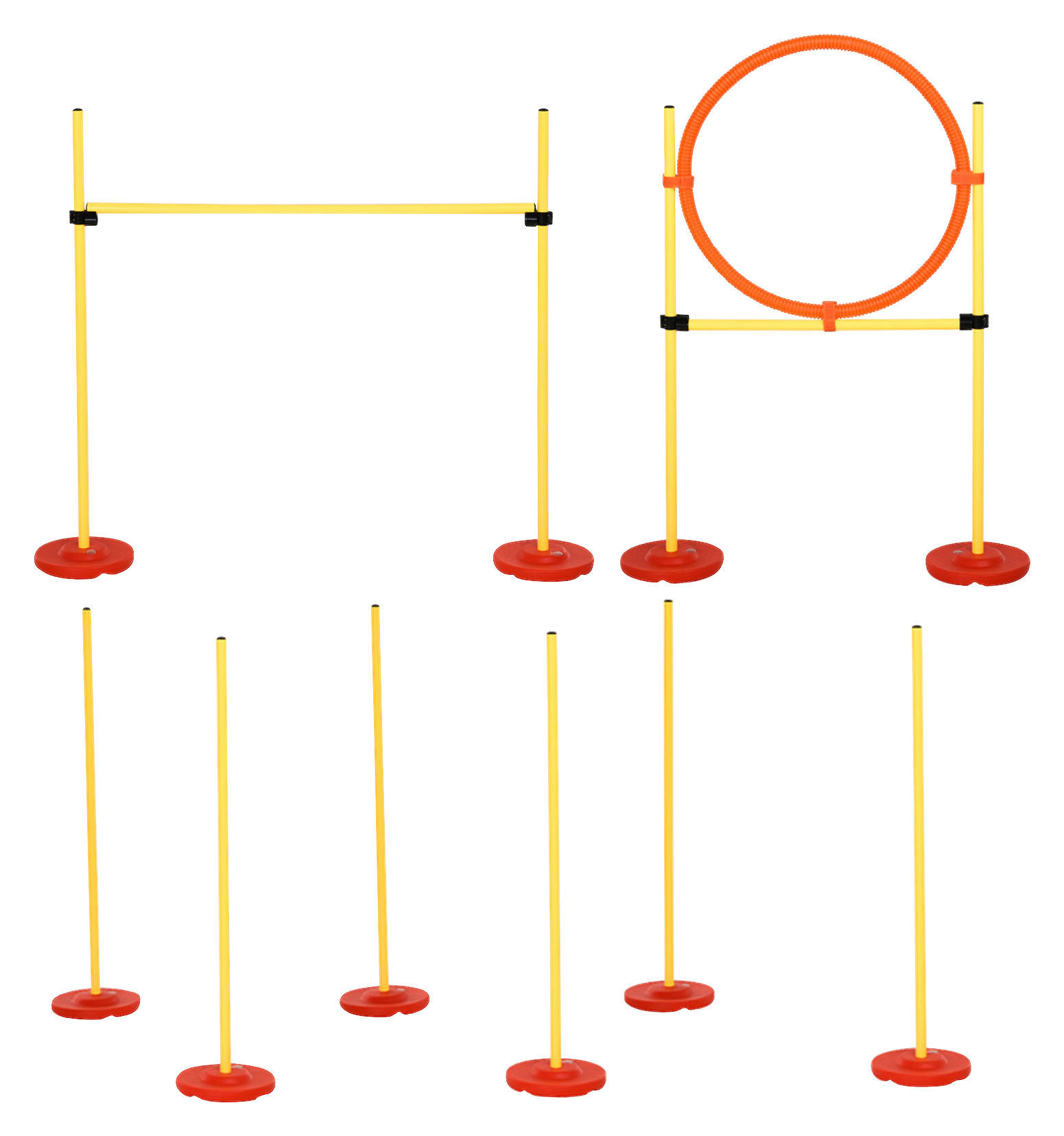 PawHut Agility gelb Kunststoff B/H/L: ca. 128x100x23 cm Agility - gelb (23,00/128,00/100,00cm) - PawHut