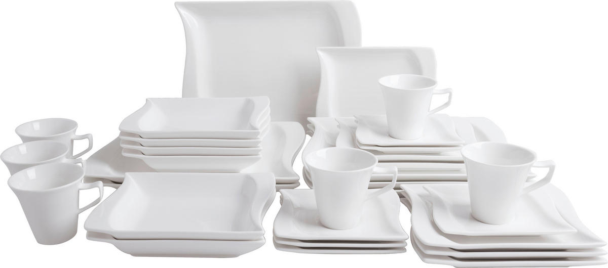 Kevoli  home Kombiservice weiß Porzellan 30 tlg. Kombiservice_Elegance_30tlg. - weiß - Kevoli  home