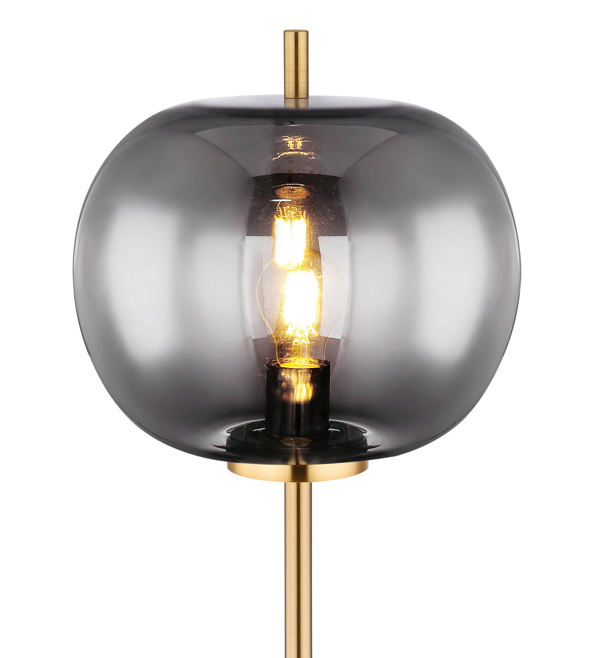 GLOBO Stehleuchte messing Metall Glas H/D: ca. 160x30 cm 1 Brennstellen 15345SMM - messing (30,00/160,00cm) - GLOBO