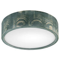 Lamkur Deckenleuchte grün hellbraun Holz Glas B/H/L: ca. 28x28x10 cm 1 Brennstellen Eveline - hellbraun/grün (10,00/28,00/28,00cm) - Lamkur