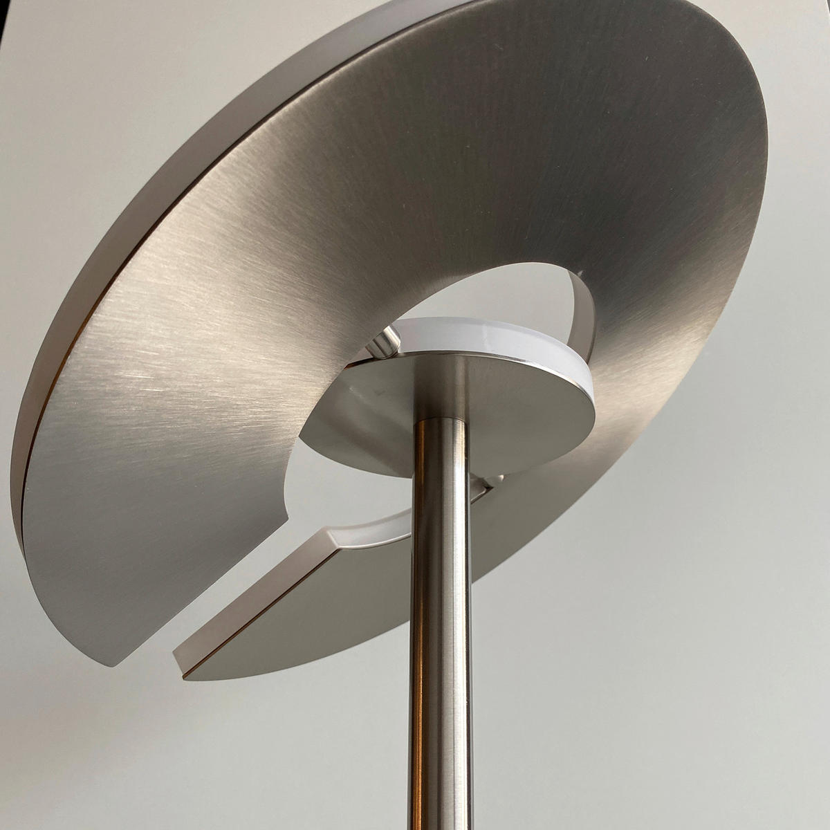 Fischer & Honsel LED-Stehleuchte 40317 nickel matt Chrom Metall H/D: ca. 180x35 cm 1 Brennstellen Dent - nickel matt/Chrom (35,00/180,00cm) - Fischer & Honsel